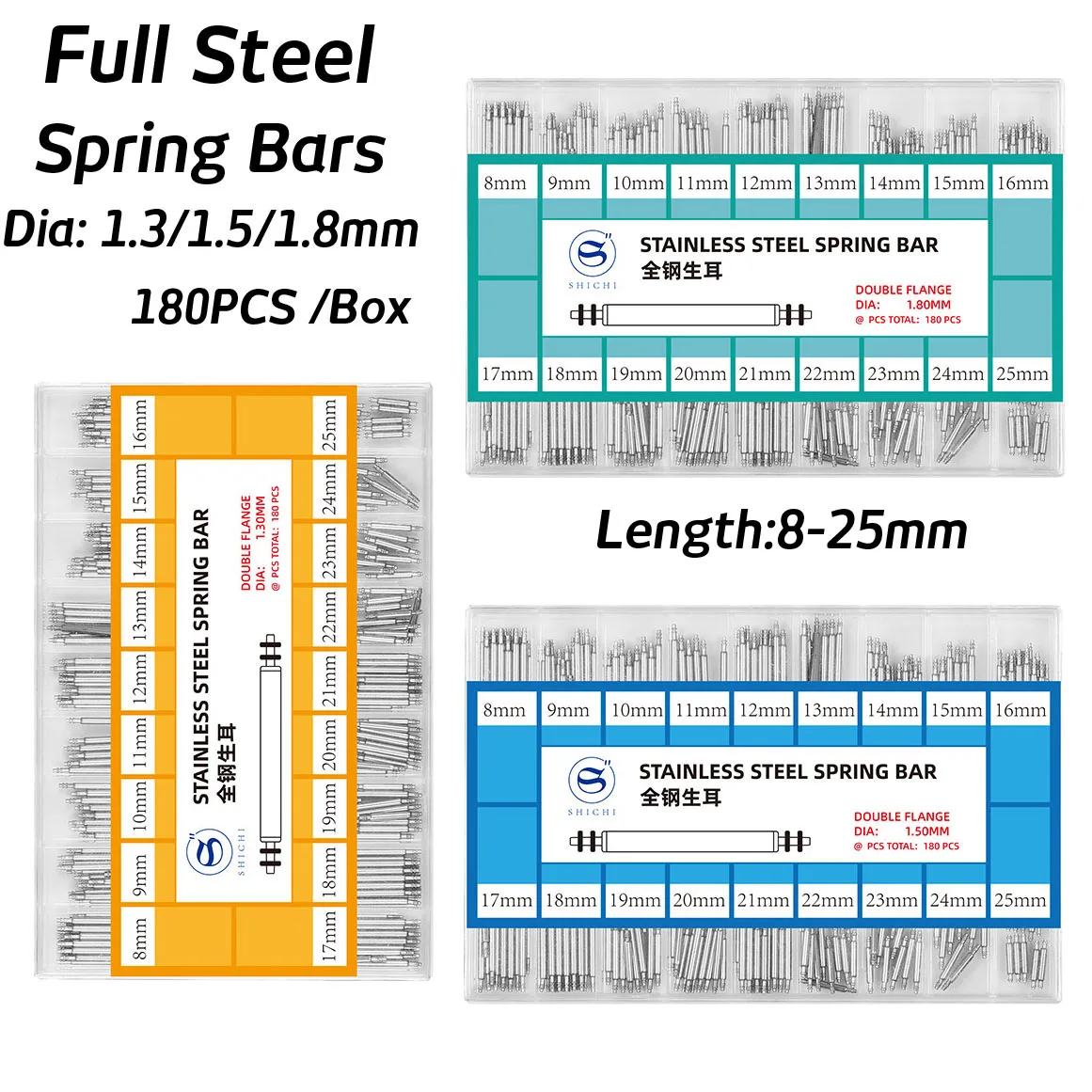 Spring Bar Tool Set - 180PCS 1.3mm 1.5mm 1.8mm Set Batang