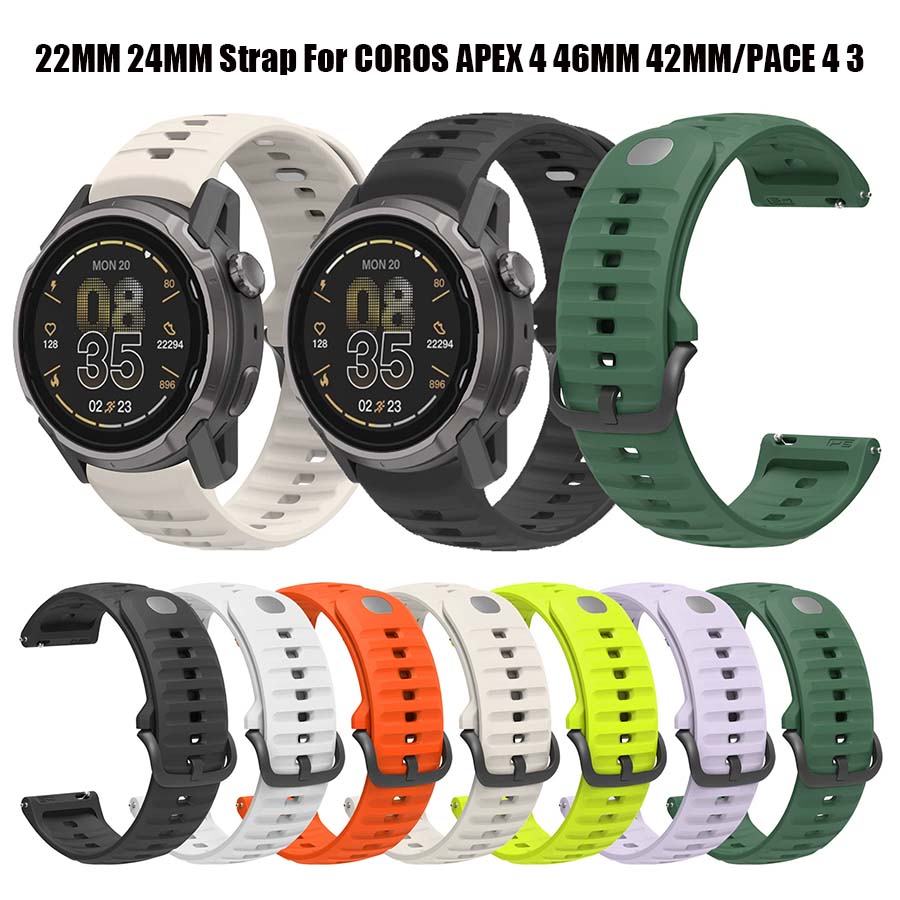 Silicone Watch Band 22Mm - Tali Pengganti Silikon untuk COROS APEX