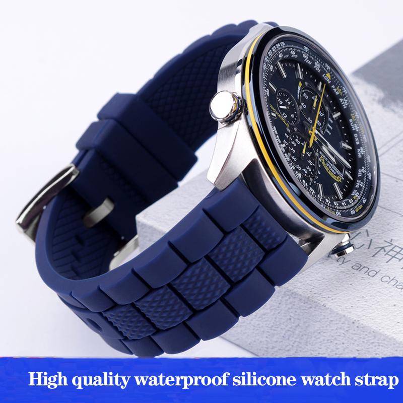 Citizen Watch Promaster - Gelang Silikon untuk Citizen AT8020 Blue