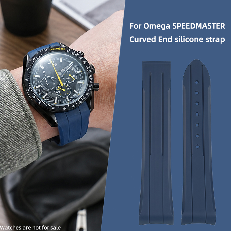 Omega Watch Speedmaster - Tali Jam Tangan Karet Silikon Ujung