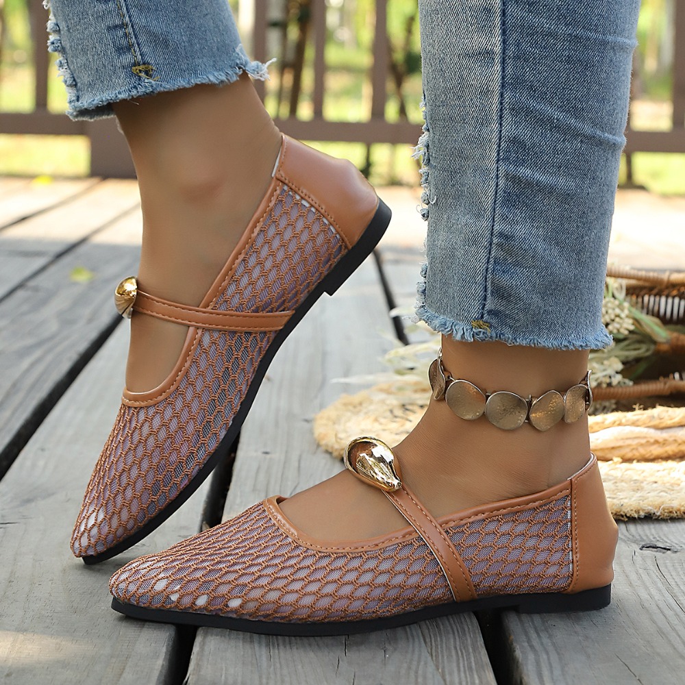 Sepatu Wanita Model Mary Jane  - Mesh Strap Metal ulasan dan harga