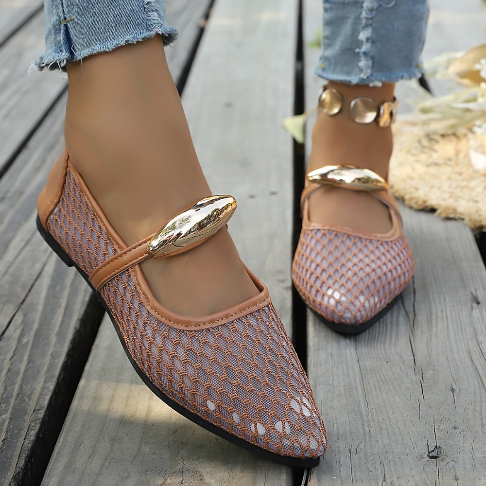 Sepatu Wanita Model Mary Jane  - Mesh Strap Metal ulasan dan harga