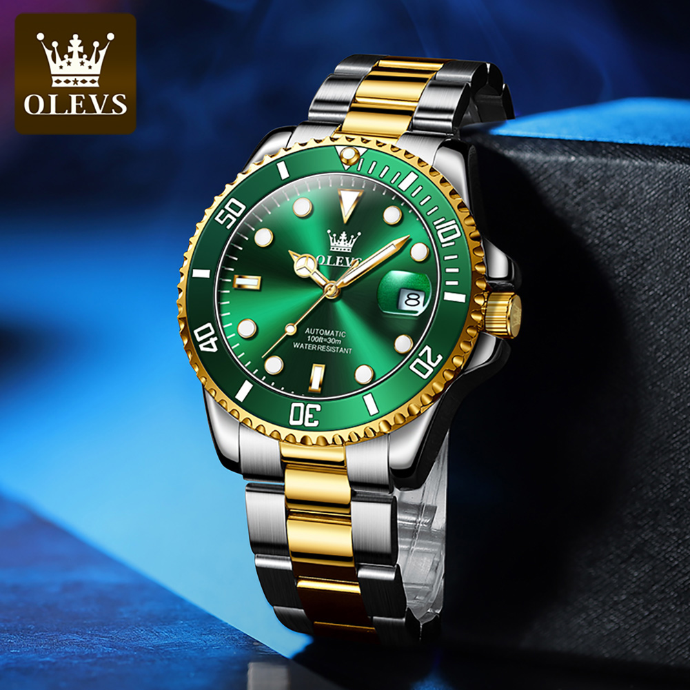OLEVS 6650 Jam Tangan Mekanik  - Rolex Watch Submariner ulasan dan harga