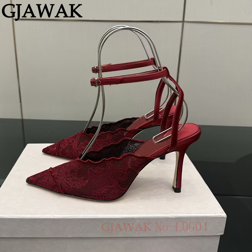 Sepatu Hak Tinggi Tipis Wanita - Mesh Strap Metal ulasan dan harga